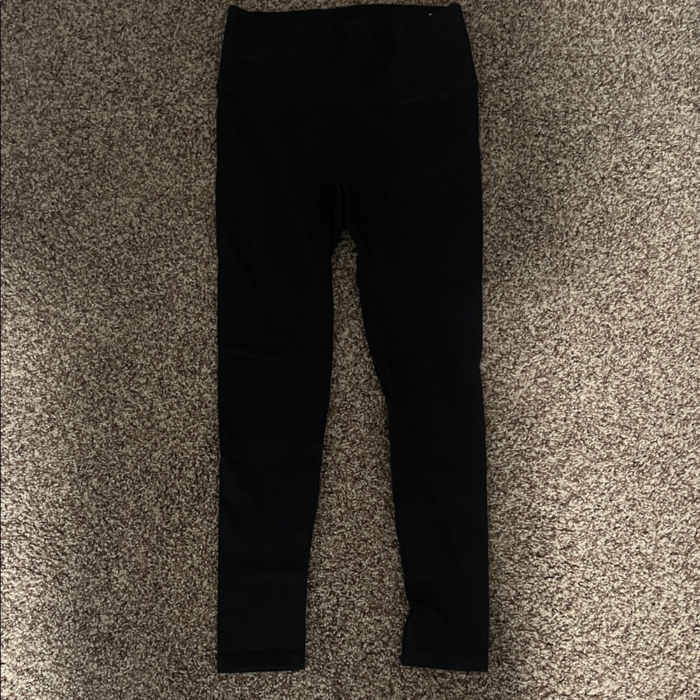 All in Motion Women's Ribbed Black Leggings